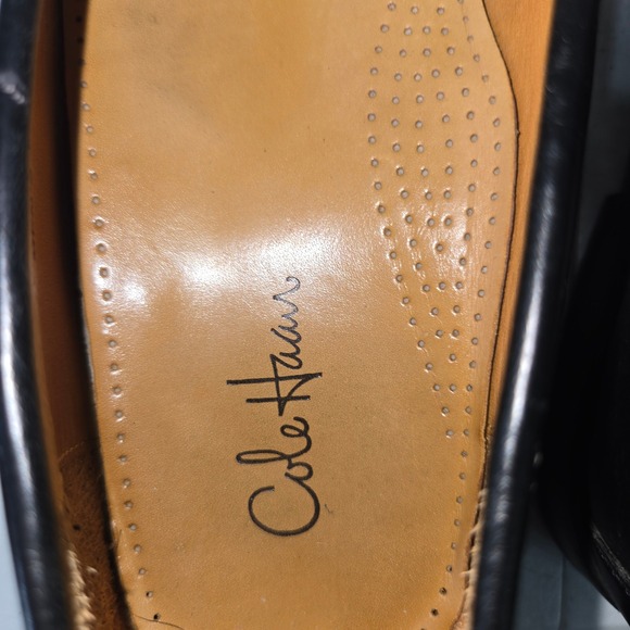 Cole Haan Mens Black Leather Kiltie Monk Strap Loafers Dress Shoes 8.5 D 03518 main image 9